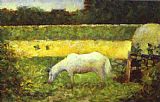 Georges Seurat Landscape with a Horse painting